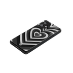 y2k retro black hearts back phone cover | glass case for nothing phone 2