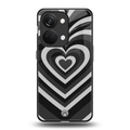y2k retro black hearts back phone cover | glass case for oneplus nord 3