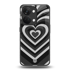 y2k retro black hearts back phone cover | glass case for oneplus nord 3