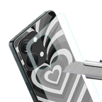 y2k retro black hearts back phone cover | glass case for oneplus nord 3