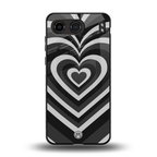y2k retro black hearts back phone cover | glass case for oneplus nord 4
