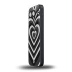 y2k retro black hearts back phone cover | glass case for oneplus nord 4
