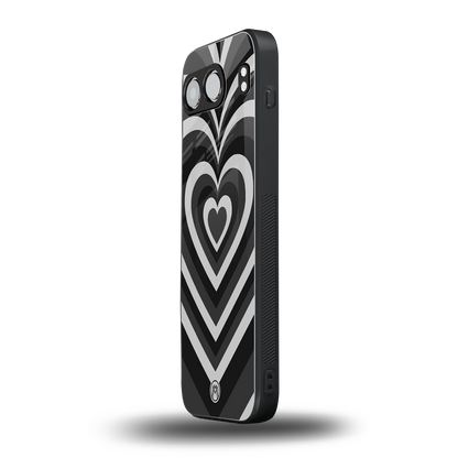 y2k retro black hearts back phone cover | glass case for oneplus nord 4