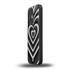 y2k retro black hearts back phone cover | glass case for oneplus nord ce 3