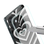 y2k retro black hearts back phone cover | glass case for oneplus nord ce 3