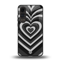 y2k retro black hearts back phone cover | glass case for oneplus nord ce 4 lite
