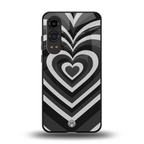 y2k retro black hearts back phone cover | glass case for oneplus nord ce 4 lite