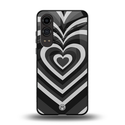y2k retro black hearts back phone cover | glass case for oneplus nord ce 4 lite