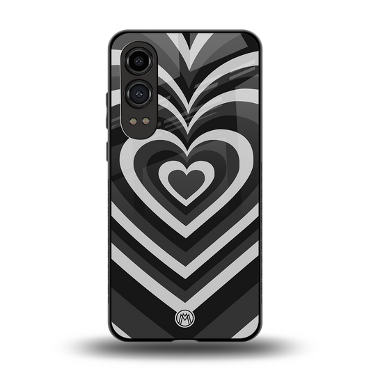 y2k retro black hearts back phone cover | glass case for oneplus nord ce 4 lite