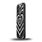 y2k retro black hearts back phone cover | glass case for oneplus nord ce 4 lite
