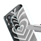 y2k retro black hearts back phone cover | glass case for oneplus nord ce 4 lite