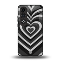 y2k retro black hearts back phone cover | glass case for oneplus nord ce 4