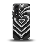 y2k retro black hearts back phone cover | glass case for oneplus nord ce 4