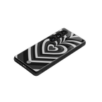 y2k retro black hearts back phone cover | glass case for samsung galaxy s24