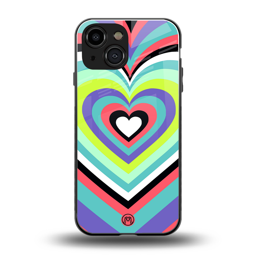 y2k sweet fusion pink hearts back phone cover | glass case for iphone 13 mini