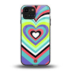 y2k sweet fusion pink hearts back phone cover | glass case for iphone 13 mini