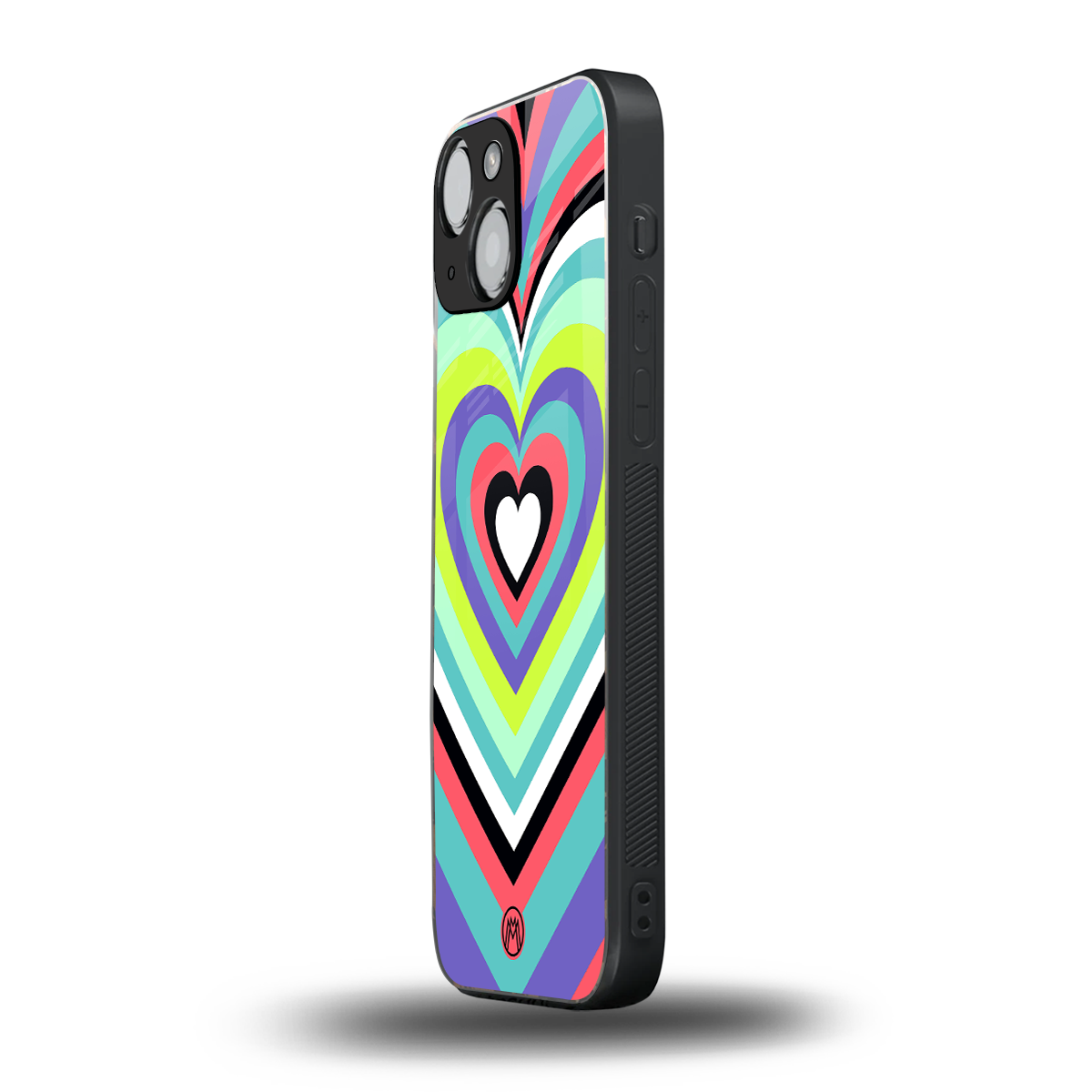 y2k sweet fusion pink hearts back phone cover | glass case for iphone 13 mini