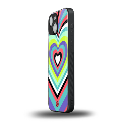 y2k sweet fusion pink hearts back phone cover | glass case for iphone 13 mini