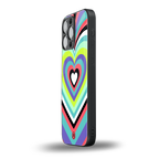 y2k sweet fusion pink hearts back phone cover | glass case for iphone 13 pro max