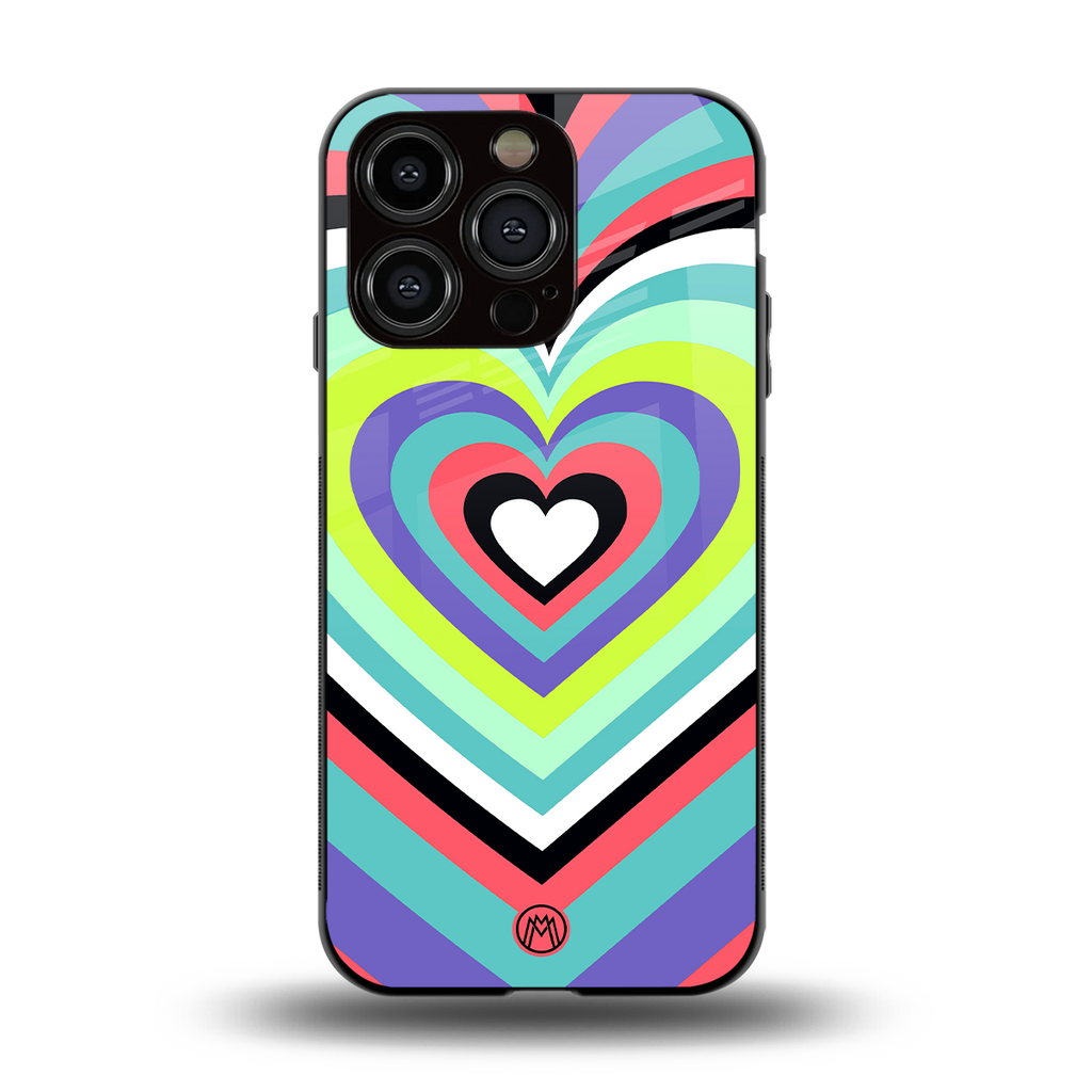 y2k sweet fusion pink hearts back phone cover | glass case for iphone 13 pro