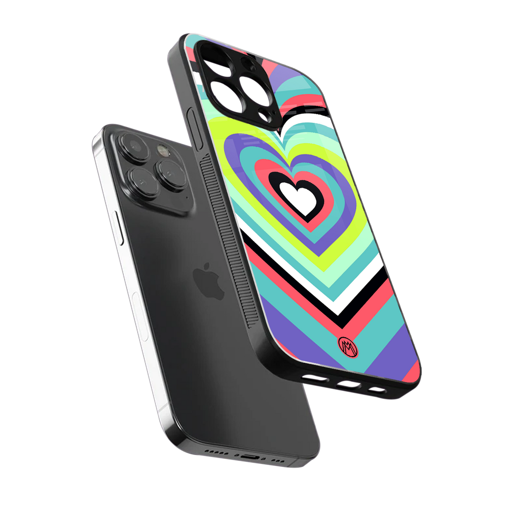 y2k sweet fusion pink hearts back phone cover | glass case for iphone 13 pro
