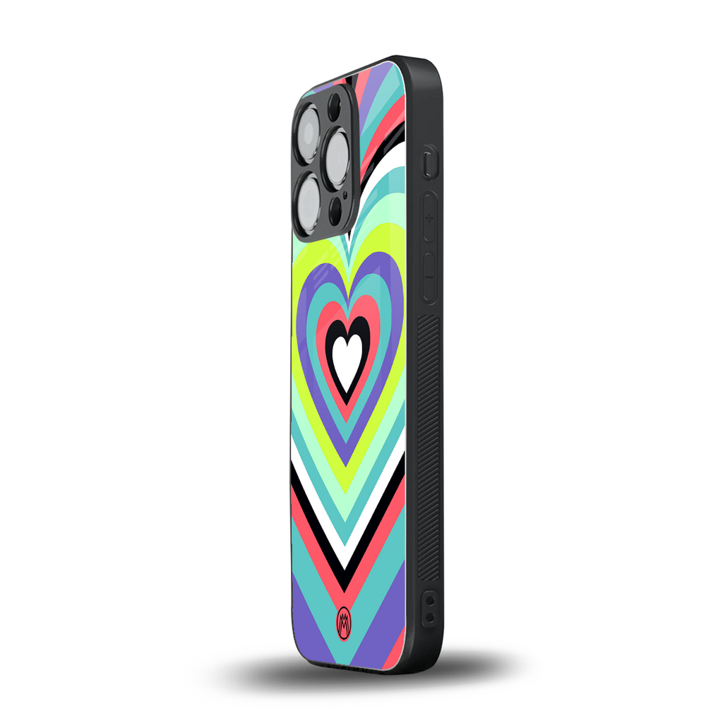 y2k sweet fusion pink hearts back phone cover | glass case for iphone 13 pro