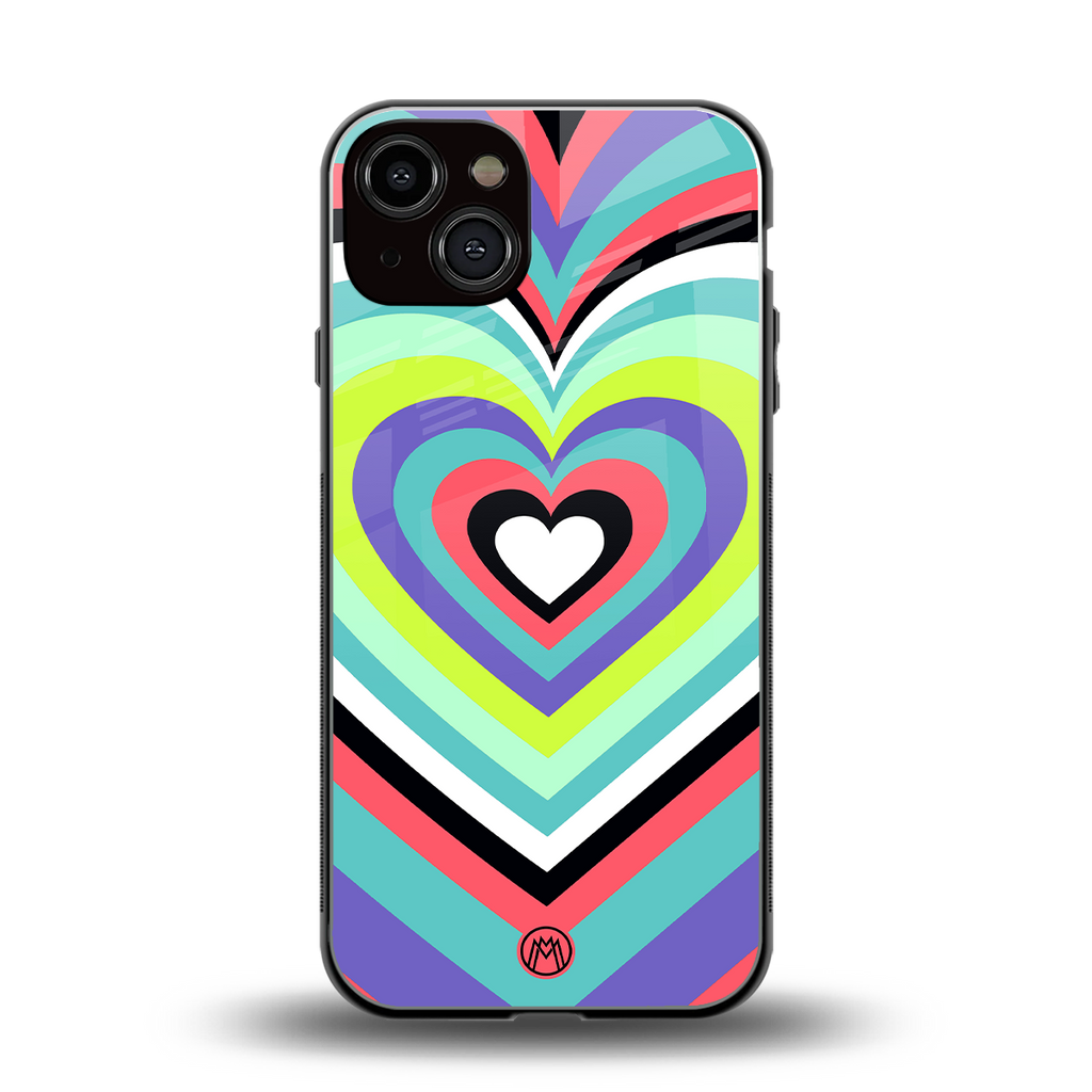 y2k sweet fusion pink hearts back phone cover | glass case for iphone 13