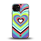 y2k sweet fusion pink hearts back phone cover | glass case for iphone 13