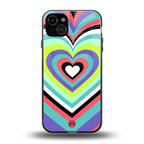 y2k sweet fusion pink hearts back phone cover | glass case for iphone 14 plus