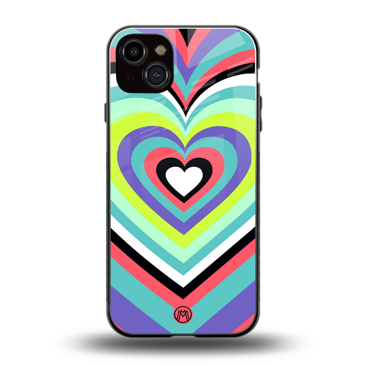 y2k sweet fusion pink hearts back phone cover | glass case for iphone 14 plus