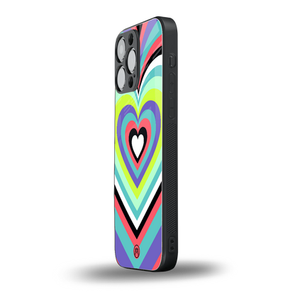 y2k sweet fusion pink hearts back phone cover | glass case for iphone 14 pro max