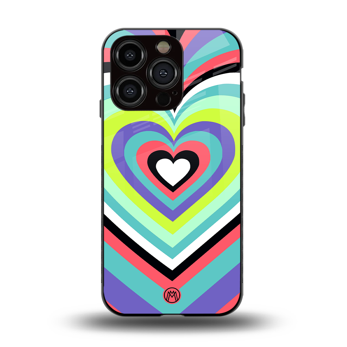y2k sweet fusion pink hearts back phone cover | glass case for iphone 14 pro