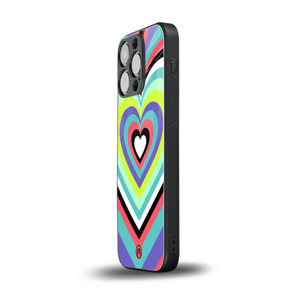 y2k sweet fusion pink hearts back phone cover | glass case for iphone 14 pro
