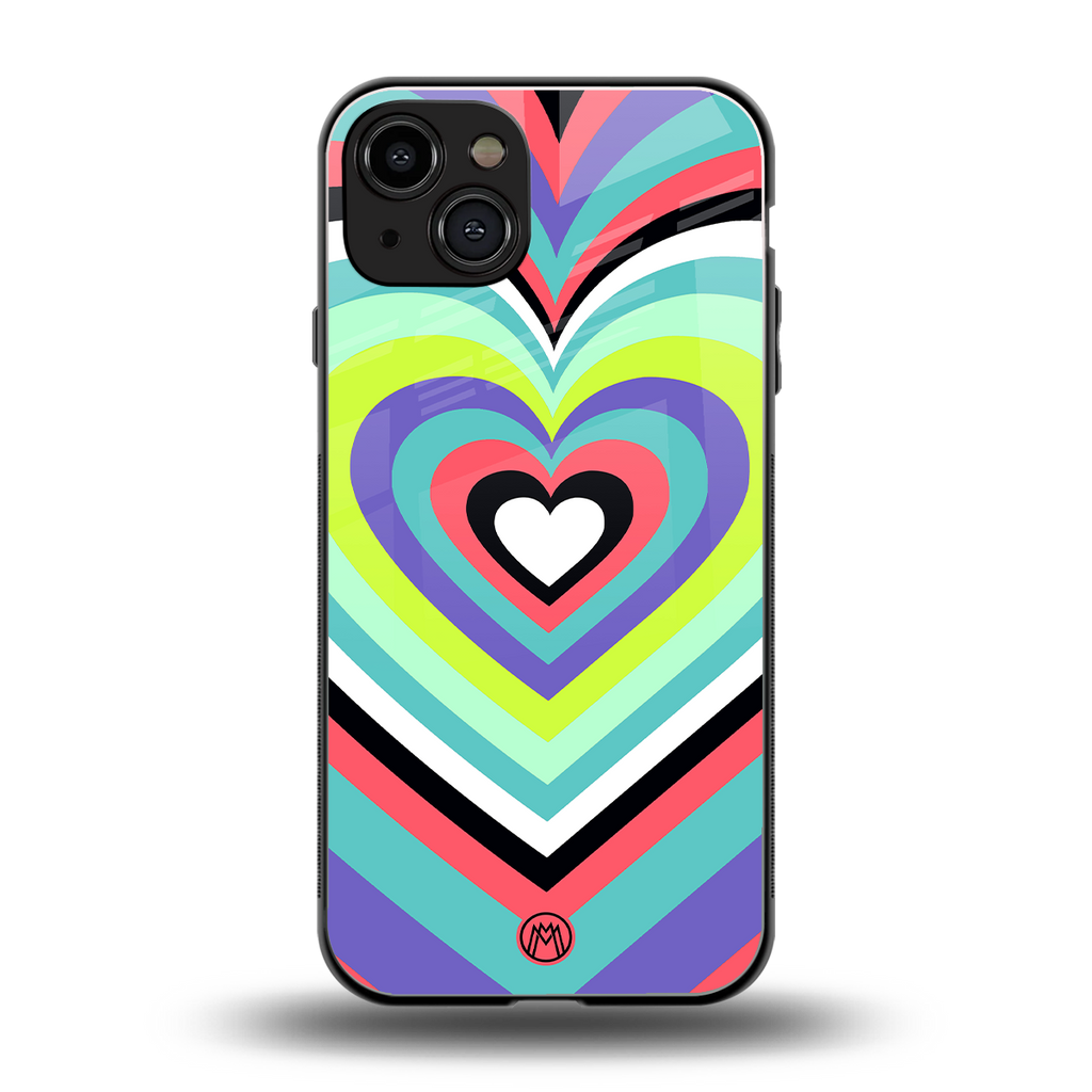 y2k sweet fusion pink hearts back phone cover | glass case for iphone 15