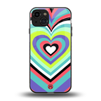 y2k sweet fusion pink hearts back phone cover | glass case for iphone 15