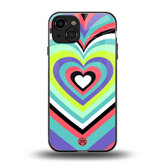 y2k sweet fusion pink hearts back phone cover | glass case for iphone 14