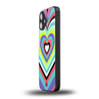 y2k sweet fusion pink hearts back phone cover | glass case for iphone 16 plus