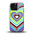 y2k sweet fusion pink hearts back phone cover | glass case for iphone 16 pro max