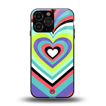y2k sweet fusion pink hearts back phone cover | glass case for iphone 16 pro max