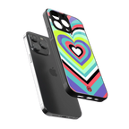 y2k sweet fusion pink hearts back phone cover | glass case for iphone 16 pro max