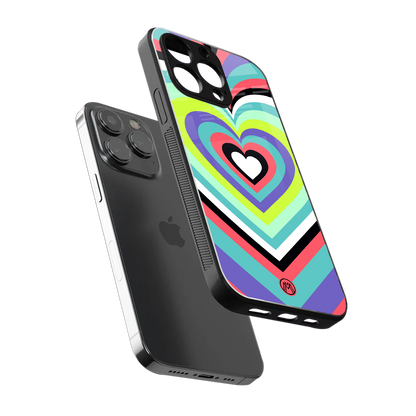 y2k sweet fusion pink hearts back phone cover | glass case for iphone 16 pro max