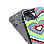 y2k sweet fusion pink hearts back phone cover | glass case for iphone 13 mini