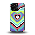 y2k sweet fusion pink hearts back phone cover | glass case for iphone 16 pro