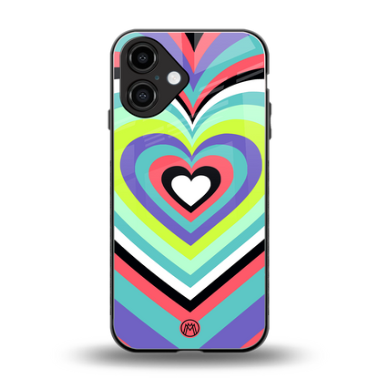 y2k sweet fusion pink hearts back phone cover | glass case for iphone 16