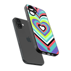 y2k sweet fusion pink hearts back phone cover | glass case for iphone 16