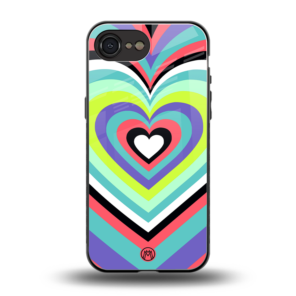 y2k sweet fusion pink hearts back phone cover | glass case for iphone 16e