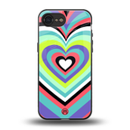 y2k sweet fusion pink hearts back phone cover | glass case for iphone 16e
