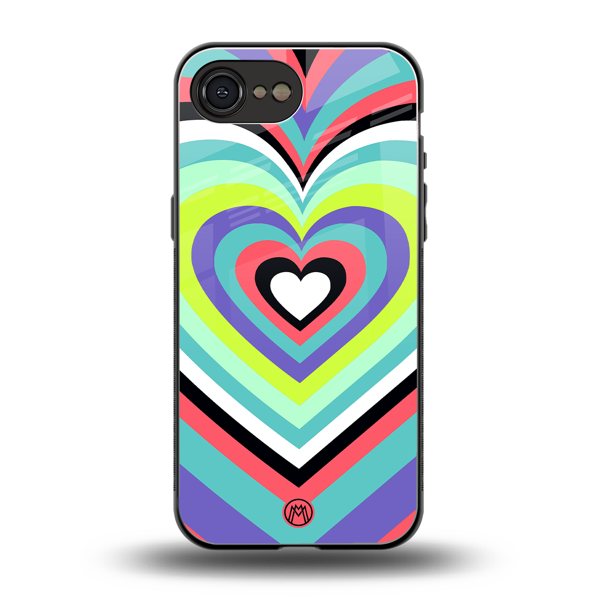 y2k sweet fusion pink hearts back phone cover | glass case for iphone 16e