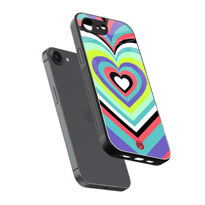 y2k sweet fusion pink hearts back phone cover | glass case for iphone 16e