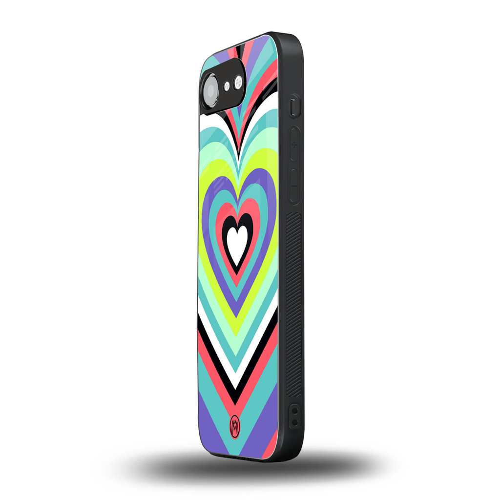 y2k sweet fusion pink hearts back phone cover | glass case for iphone 16e